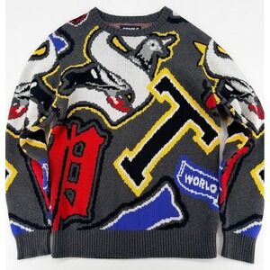 Staple Pigeon Graphic Knit Sweater Avant Garde Streetwear Rare S